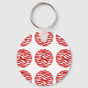 Porte-clés Zebra Print Polka Dots Keychain