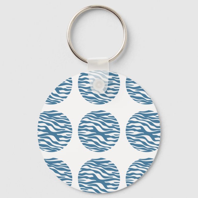 Porte-clés Zebra Print Polka Dots Keychain (Recto)