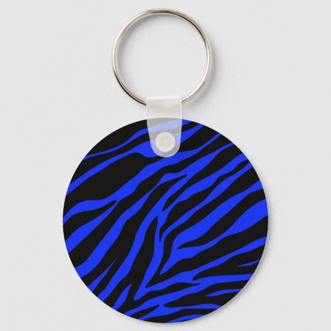 Porte-clés zèbre bleu (Recto)