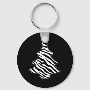 Porte-clés Zèbre Imprimer Arbre de Noël Pyjama Joyaux animaux