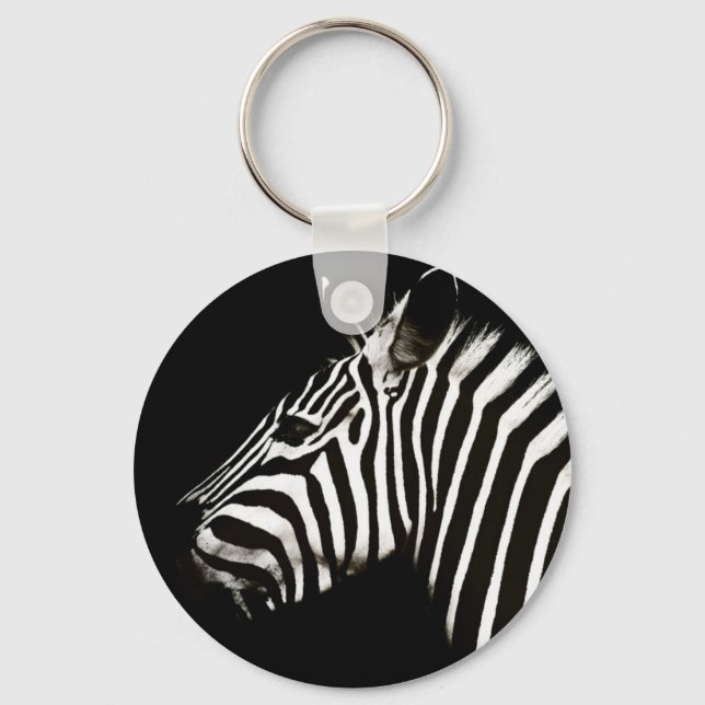 Porte-clés Zèbre noir et blanc rayures Animal (Recto)