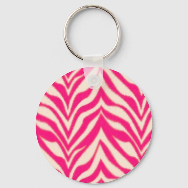 Porte-clés Zèbre rose (Recto)