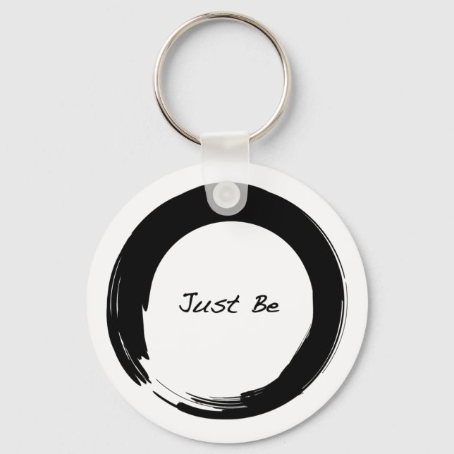 Porte-clés Zen Symbol with "Just Be" (Recto)