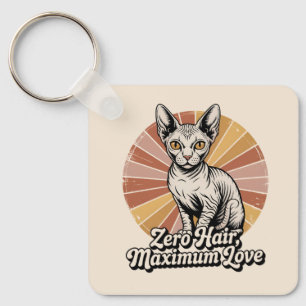 Porte-clés Zéro Cheveux Amour Maximum Sphynx Rétro