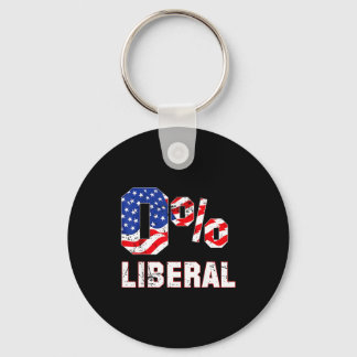 Porte-clés Zero Percent 0% Liberal Vintage Usa Flag Litical H