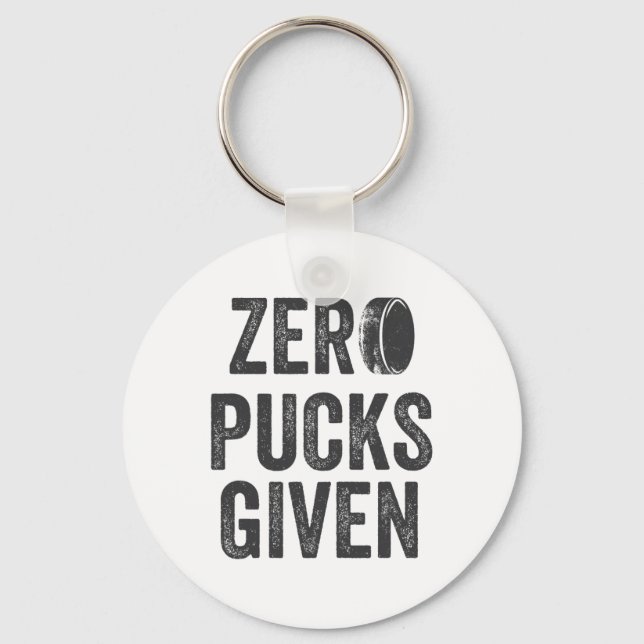 Porte-clés Zero Pucks Given Sarcastic Adult Hockey Men's Wome (Recto)