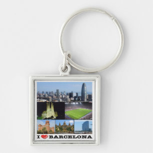 Porte-clés zES022 j'aime BARCELONE, Espagne, Europe,