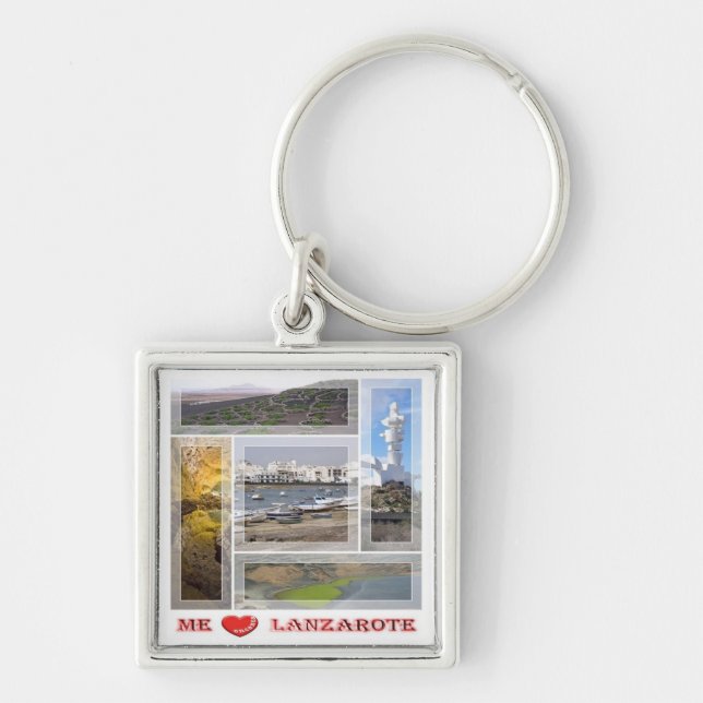 Porte-clés zES145 LANZAROTE "I Love", Espagne, (Devant)