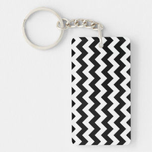 Porte-clés Zigzag noir et blanc