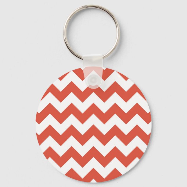 Porte-clés Zigzag orange et blanc (Recto)