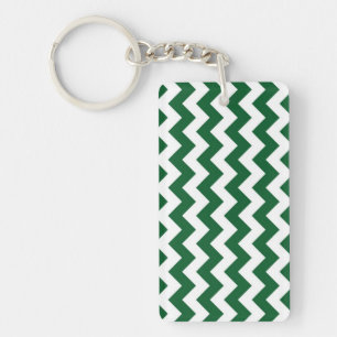 Porte-clés Zigzag vert et blanc