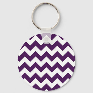Porte-clés Zigzag violet et blanc