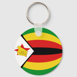 Porte-clés Zimbabwe Porte - clé du drapeau Fisheye
