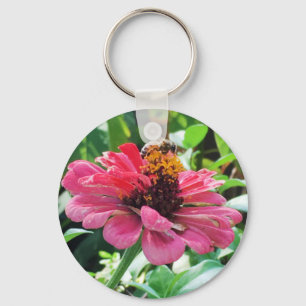 Porte-clés Zinnia Honey Bee