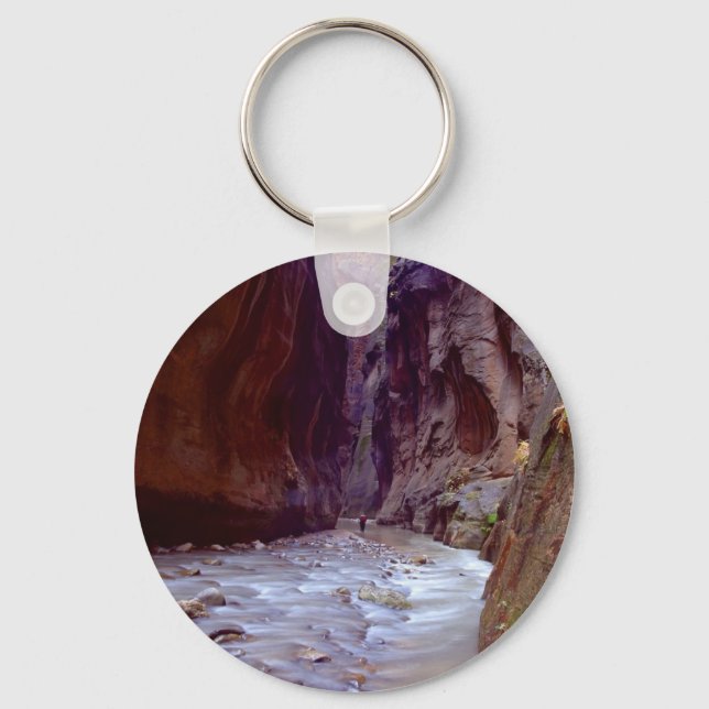 Porte-clés Zion Étroit Randonnée À Travers La Rivière À Zion  (Recto)