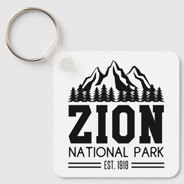 Porte-clés Zion National Park Utah USA Outdoor Randonnée (Recto)