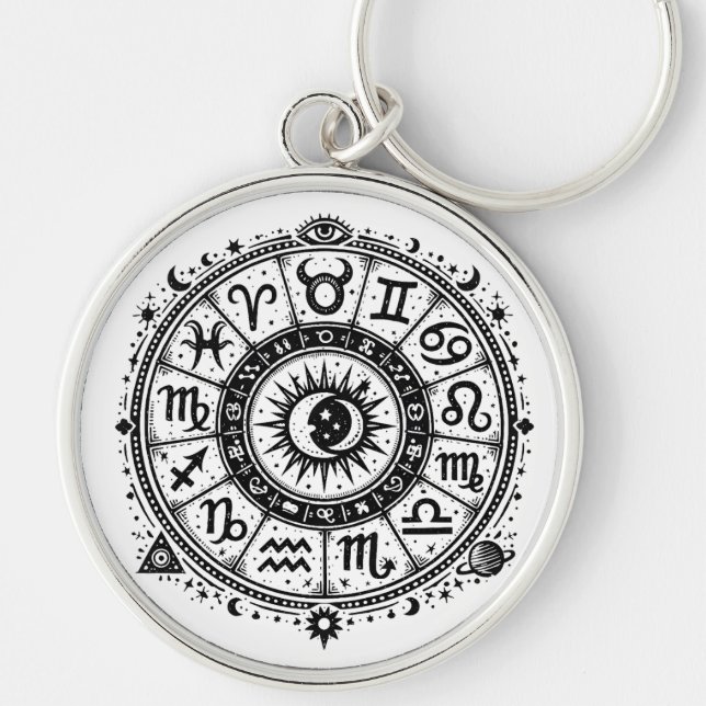 Porte-clés Zodiac Arcana — Les Douze Signes par BurnsInHell (Devant)