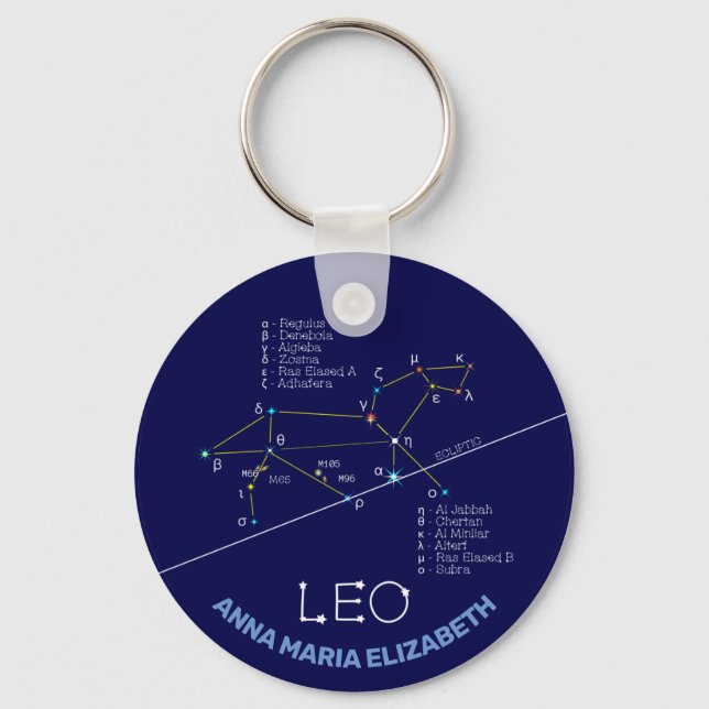 Porte-clés Zodiac Constellation Leo (Recto)