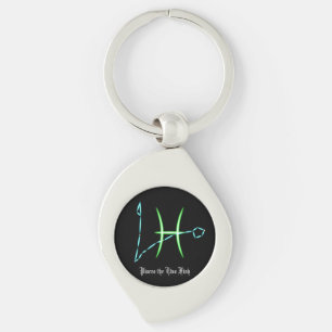 Porte-clés Zodiac Constellation Poissons Porte - clé métalliq