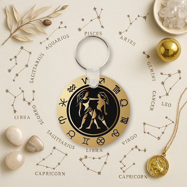 Porte-clés Zodiac occidental - Gemini (Créateur téléchargé)