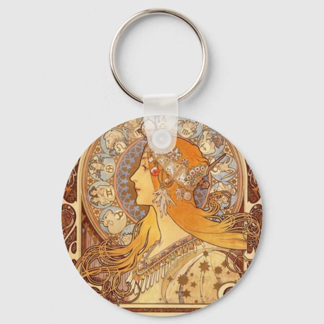 Porte-clés Zodiac par Mucha (Recto)