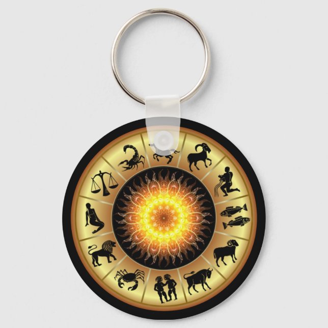 Porte-clés Zodiac Signs ~ Toasted Sun Center ~ (Recto)