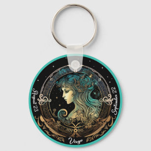 Porte-clés Zodiaque Vierge Personnaliser NOM, DATE