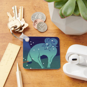 Porte-clés Zodiaque vintage, astrologie Bélier, constellation