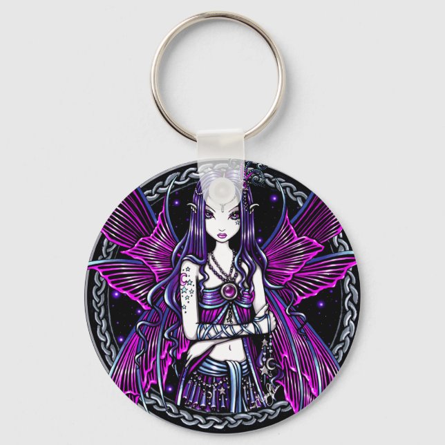 Porte-clés Zoe Pink Moon & Stars Fairy Keychain (Recto)