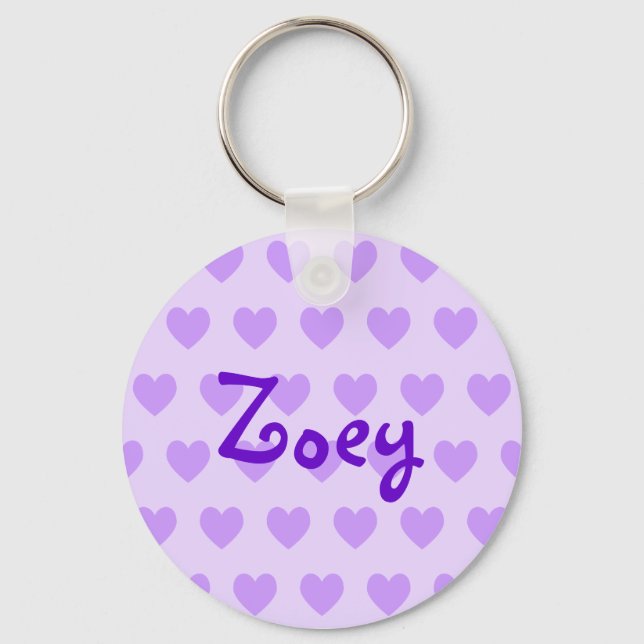 Porte-clés Zoey en violet (Recto)