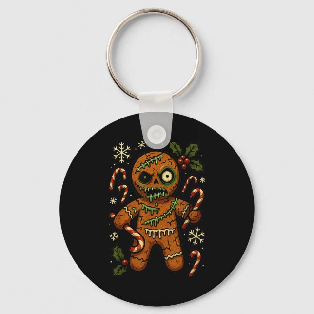 Porte-clés Zombie Gingerbread Man Christmas Zombie T Shirt  (Recto)