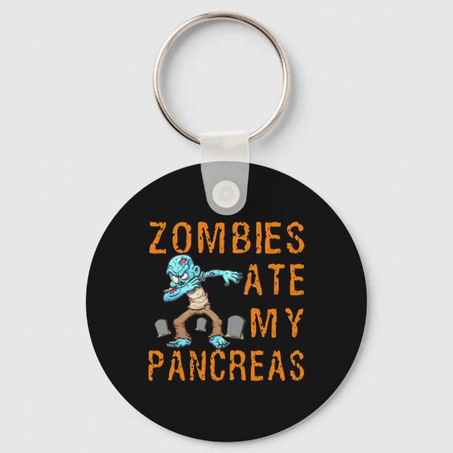 Porte-clés Zombies Ate My Pancreas - Fun Diabetes  (Recto)