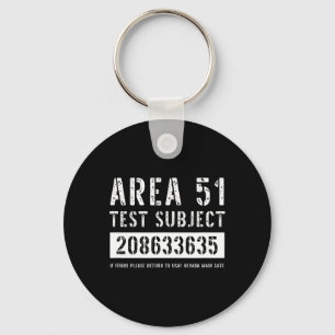 Porte-clés Zone 51 Objet de l'essai 3635 Enlèvement d'Aliens