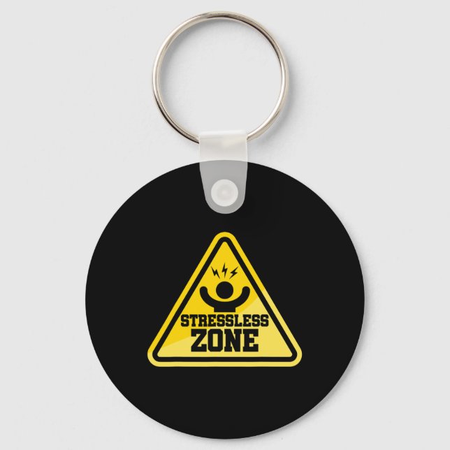 Porte-clés Zone sans stress Symbole national Sensibilisation  (Recto)