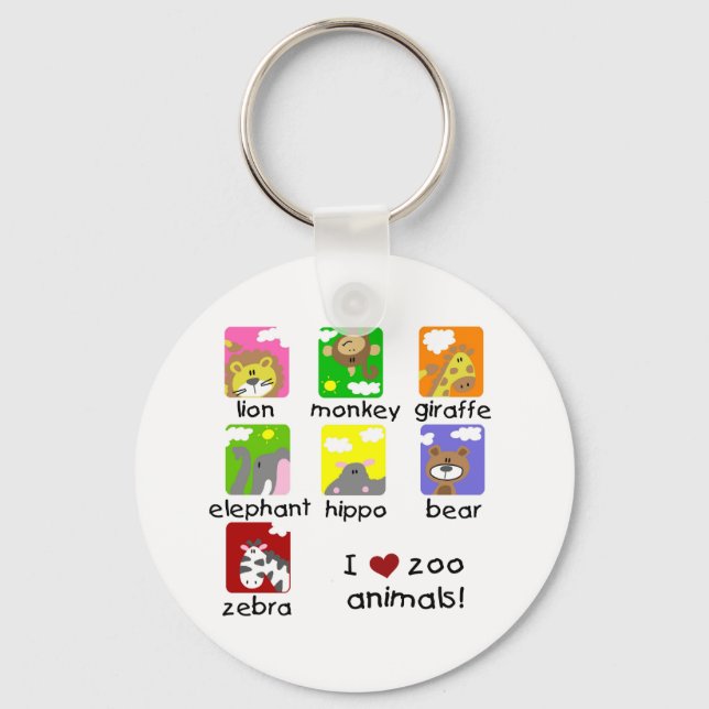 Porte-clés Zoo Animals Tshirts and Gifts (Recto)