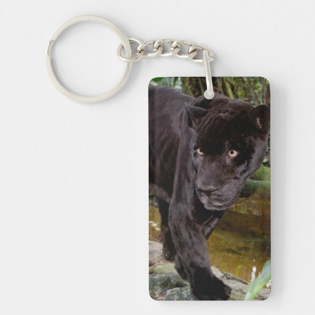 Porte-clés Zoo de la ville de Belize. Panthère noire (Devant)