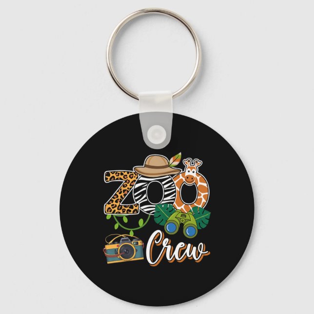 Porte-clés Zoo Giraffe Crew Safari Animal Zoo Keeper Enfants  (Recto)