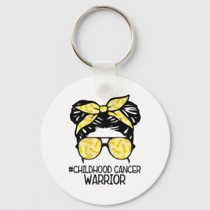 Porte-clés Zqxj Chignon Décoiffé Ruban Jaune Guerrier Contre