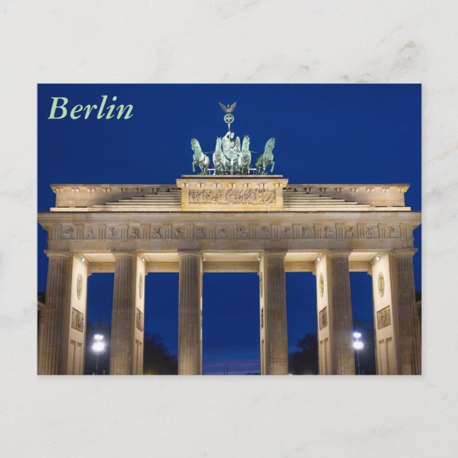 Porte de Brandebourg, Carte postale de Berlin (Devant)