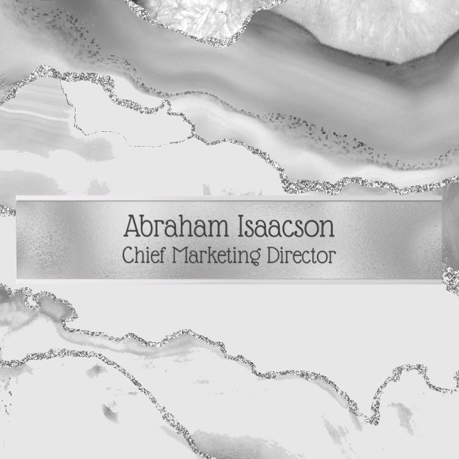 Porte de bureau Faux Glass Nom de la plaque (Créateur téléchargé)