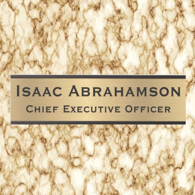 Porte de bureau Faux Gold Signes Nom Plaque (Créateur téléchargé)