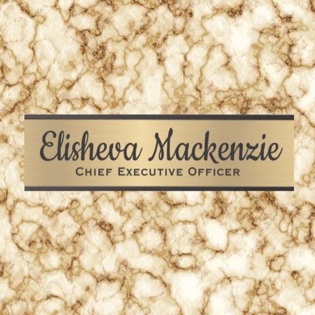 Porte de bureau Faux Gold Signes Nom Plaque (Créateur téléchargé)