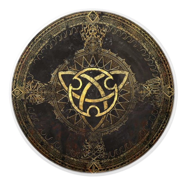 Porte de conception ou bouton celtique de tiroir (Devant)