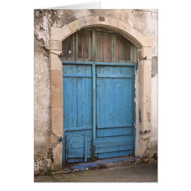 Porte de grange bleue (Devant)