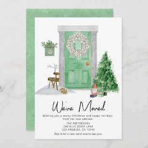 Porte de Noël Aquarelle Moteur Faire-part