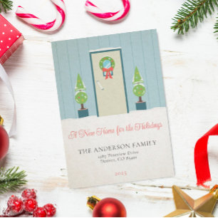 Porte de Noël Nouvelle maison Faire-part de déména