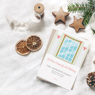 Porte de Noël Nouvelle maison pour la carte de vac