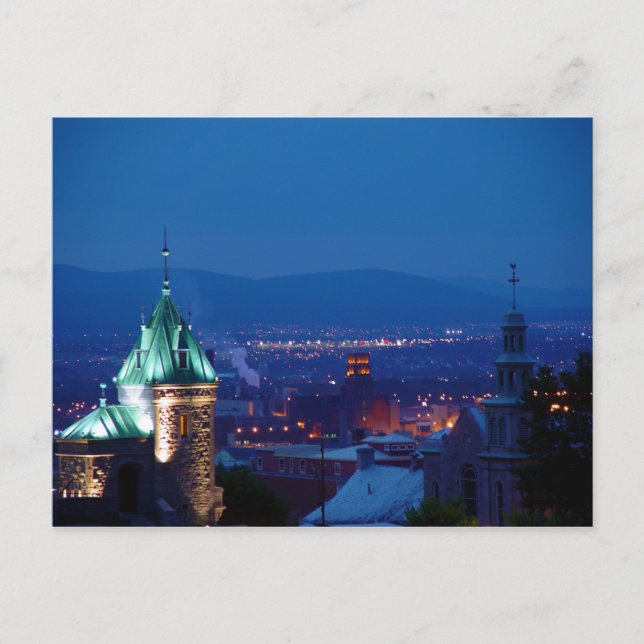 Porte De Québec Vue Sur La Carte Postale Night Can (Devant)