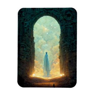 Porte des Dieux Imaginaire Sci-Fi Art Magnet