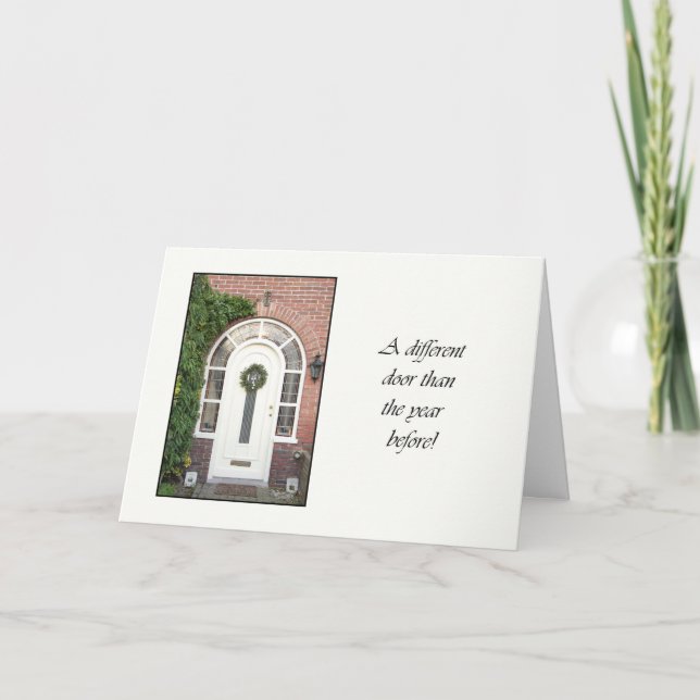 Porte différente - couronne de Noël nouvelle carte (Devant)